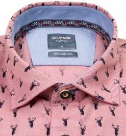 Beste Bewertungen von ✔️ OLYMP Casual Modern Fit 4902/64/35 Hemd, Baumwolle, Rot gemustert, Rot ✨ -Hemden Verkaufsgeschäft 350189 norm2