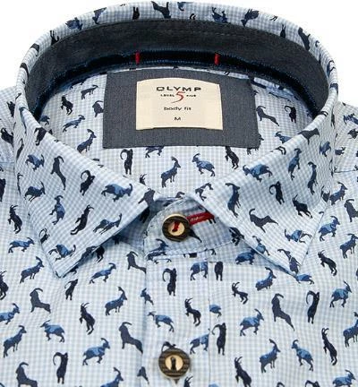 Angebote 🎁 OLYMP Casual Level Five Body Fit 3904/64/11 Hemd, Baumwolle, Bleu gemustert, Bleu ⭐ 2 Angebote 🎁 OLYMP Casual Level Five Body Fit 3904/64/11 Hemd, Baumwolle, Bleu gemustert, Bleu ⭐ – Bild 2
