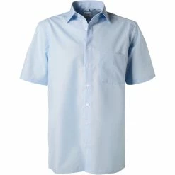 Am billigsten 🌟 OLYMP Luxor Comfort Fit 0254/12/15 Kurzarmhemd, Popeline, Hellblau, Blau 🌟