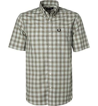 Schlussverkauf 🎉 Fred Perry Hemd M8580/J82 Kurzarmhemd, Popeline, Grün kariert, Grün 🔔 1 Schlussverkauf 🎉 Fred Perry Hemd M8580/J82 Kurzarmhemd, Popeline, Grün kariert, Grün 🔔