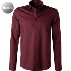 Brandneu 🛒 OLYMP Level Five Body Fit 2008/64/37 Hemd, Jersey, Bordeaux 🎉