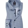 Blitzangebot 😍 OLYMP Level Five Body Fit 2074/64/27 Hemd, Baumwolle, Blau-nougat gemustert, Nougat 🎉