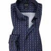 Bestpreis 🥰 OLYMP Level Five Body Fit 2144/64/27 Hemd, Baumwolle, Dunkelblau-nougat gemustert, Nougat 🎁