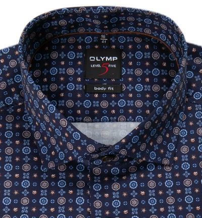 Bestpreis 🥰 OLYMP Level Five Body Fit 2144/64/27 Hemd, Baumwolle, Dunkelblau-nougat gemustert, Nougat 🎁 2 Bestpreis 🥰 OLYMP Level Five Body Fit 2144/64/27 Hemd, Baumwolle, Dunkelblau-nougat gemustert, Nougat 🎁 – Bild 2