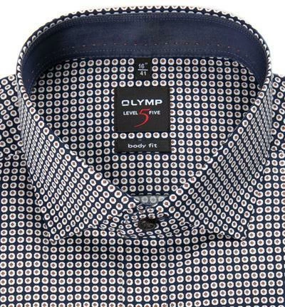 Rabatt 🔔 OLYMP Level Five Body Fit 2042/64/27 Hemd, Baumwolle, Dunkelblau-nougat gemustert, Nougat ❤️ 2 Rabatt 🔔 OLYMP Level Five Body Fit 2042/64/27 Hemd, Baumwolle, Dunkelblau-nougat gemustert, Nougat ❤️ – Bild 2