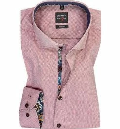 Top 10 🌟 OLYMP Level Five Body Fit 69EL 2028/69/39 Hemd, Baumwolle, Extra langer Arm, Dunkelrot gemustert, Dunkelrot 🥰