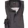 Brandneu 👏 OLYMP Level Five Body Fit 2092/64/68 Hemd, Popeline, Schwarz gemustert, Schwarz ❤️