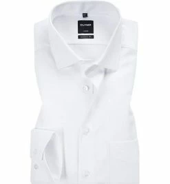 Rabatt 😉 OLYMP Luxor Modern Fit 0745/64/00 Hemd, Twill, Weiß 😍