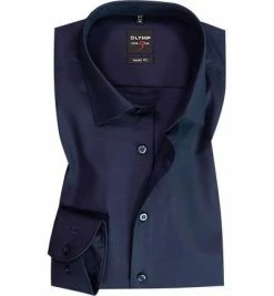 Neu ⌛ OLYMP Level Five Body Fit 0763/64/14 Hemd, Twill, Nachtblau ❤️