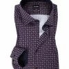 Angebote 🔔 OLYMP Luxor Modern Fit 69EL 1294/69/39 Hemd, Baumwolle, Extra langer Arm, Dunkelblau-dunkelrot gemustert, Dunkelrot 💯