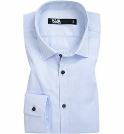 Budget 😉 KARL LAGERFELD Hemd 605103/62/502699/620 Popeline, Hellblau 💯