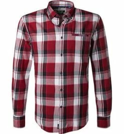 Am billigsten ❤️ Pierre Cardin Hemd 05893/000/27357/9063 Modern Fit, Baumwolle, Rot-weiß kariert, Rot 👏
