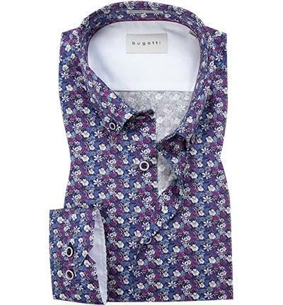 Budget ⭐ bugatti Hemd 9350/68821/390 Modern Fit, Baumwolle, Dunkelviolett gemustert, Dunkelviolett ✨ 1 Budget ⭐ bugatti Hemd 9350/68821/390 Modern Fit, Baumwolle, Dunkelviolett gemustert, Dunkelviolett ✨