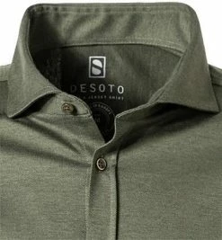 Angebote 🤩 DESOTO Hemd New Hai 97007-3/604 Jersey, Olivgrün meliert, Oliv ⌛ -Hemden Verkaufsgeschäft 354437 norm2