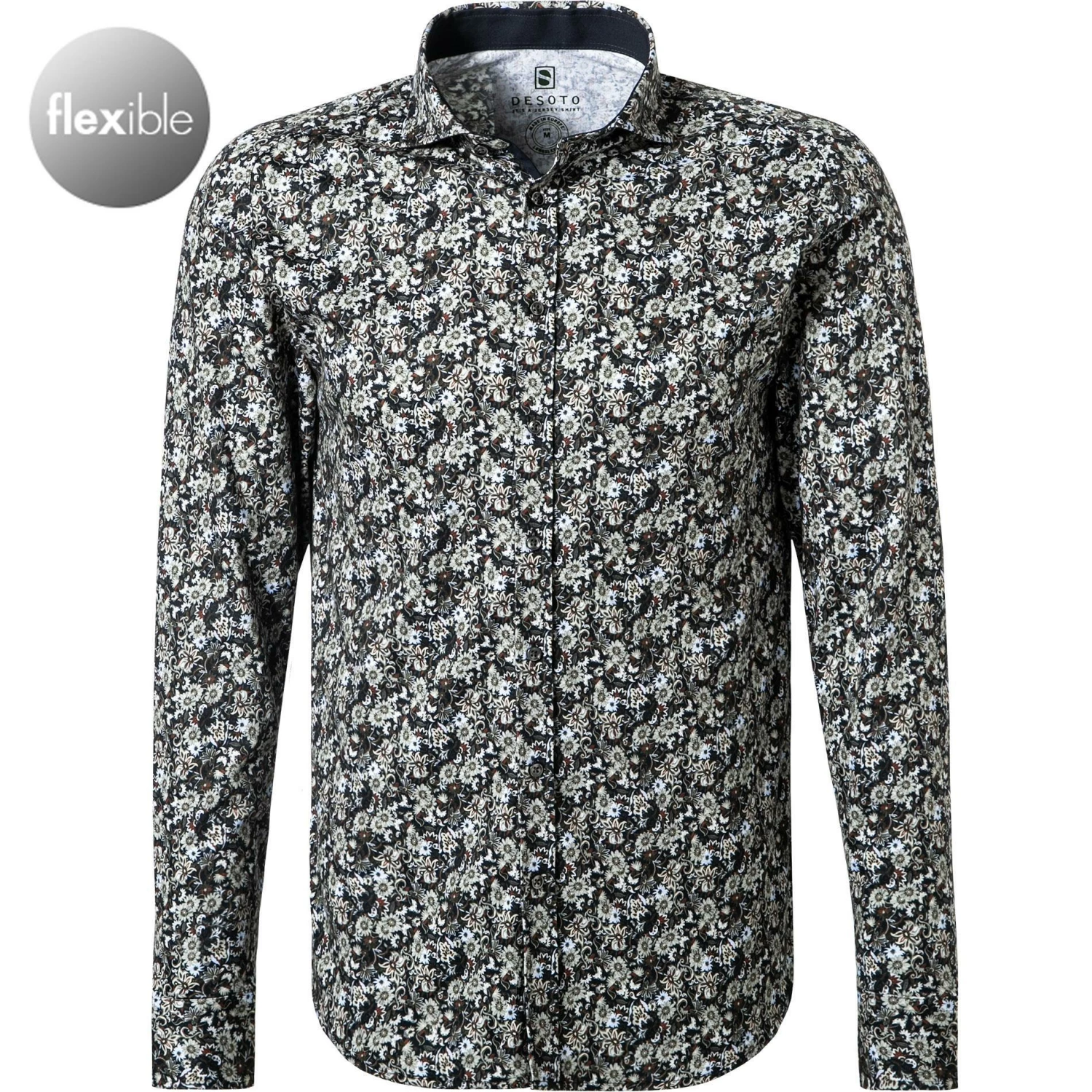 Rabatt 😉 DESOTO Hemd New Hai 37407-3/622 Jersey, Marine-grün gemustert, Marine-grün 😀 1 Rabatt 😉 DESOTO Hemd New Hai 37407-3/622 Jersey, Marine-grün gemustert, Marine-grün 😀