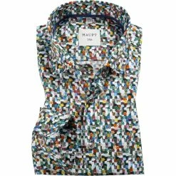 Besorgen ⌛ Haupt Hemd 70520217227/40604 Modern Fit, Baumwolle, Multicolour gemustert, Grün 😍