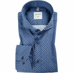 Billig 🥰 Haupt Hemd 70520517256/40708 Modern Fit, Baumwolle, Navy gemustert, Navy ⌛