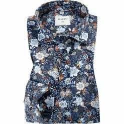 Neu 🎁 Haupt Hemd 70520217293/40706 Modern Fit, Baumwolle, Blau gemustert, Blau 🛒