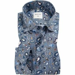 Neu ✔️ Haupt Hemd 70520217226/40706 Modern Fit, Baumwolle, Blau gemustert, Blau ✔️