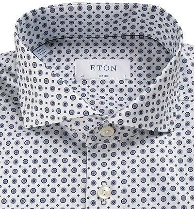 Schlussverkauf 🌟 ETON Hemd 1000/01783/25 Classic Fit, Baumwolle, Weiß-blau gemustert, Weiß-blau ⌛ 2 Schlussverkauf 🌟 ETON Hemd 1000/01783/25 Classic Fit, Baumwolle, Weiß-blau gemustert, Weiß-blau ⌛ – Bild 2