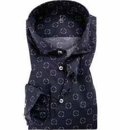 Besorgen 🤩 Jacques Britt Hemd Siena 755210/17 Perfect Fit, Baumwolle, Dunkelblau gemustert, Blau 🤩