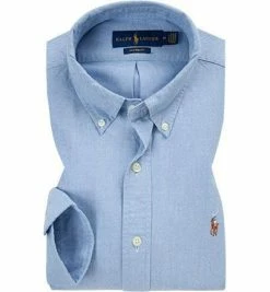 Angebote ✨ Polo Ralph Lauren Hemd 710792041/002 Custom Fit, Oxford, Blau meliert, Blau 🔔
