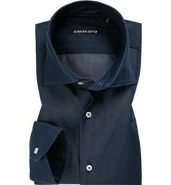 Angebote 💯 rosso e nero Hemd A97 SC/nachtblau Slim Fit, Baumwolle 🔥