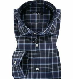 Rabatt 🧨 rosso e nero Hemd A88/dunkelblau Slim Fit, Baumwolle, Dunkelblau kariert 😉