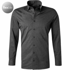 Budget 😀 OLYMP Luxor Modern Fit 1202/64/67 Hemd, Jersey geruchshemmend, Anthrazit meliert, Anthrazit 😍