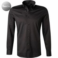 Rabatt ❤️ OLYMP Level Five Body Fit 2008/64/68 Hemd, Jersey geruchshemmend, Schwarz 🛒