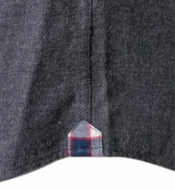 Budget 💯 Lucky de Luca Hemd Nyro 05103/2 Flanell, Grau ✔️ -Hemden Verkaufsgeschäft 358186 norm3