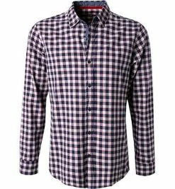 Budget ⌛ Lucky de Luca Hemd Nyro 05105/1 Baumwolle, Navy-grau kariert, Rot-blau 💯