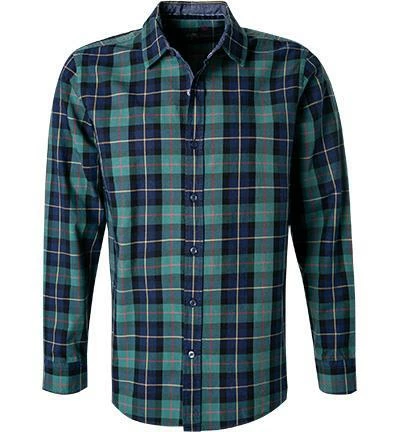 Großhandel 😉 Lucky de Luca Hemd Nyro 05112/2 Twill, Grün kariert, Grün-indigo ✨ 1 Großhandel 😉 Lucky de Luca Hemd Nyro 05112/2 Twill, Grün kariert, Grün-indigo ✨