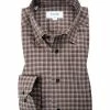 Am billigsten ⭐ ETON Hemd 1000/01313/39 Slim Fit, Baumwolle, Braun kariert, Weiß-braun 🌟