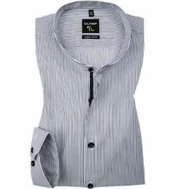 Auslauf ⌛ OLYMP No. Six Super Slim 2588/74/18 Hemd, Super Slim Fit, Baumwolle, Marineblau-weiß gestreift, Marine ❤️
