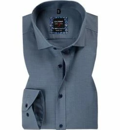 Coupon 🎁 OLYMP Level Five Body Fit 69EL 2108/79/11 Hemd, Baumwolle, Extra langer Arm, Bleu meliert, Bleu ⌛