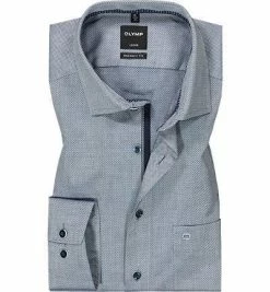 Billig 😍 OLYMP Luxor Modern Fit 69EL 1262/79/18 Hemd, Baumwolle, Extra langer Arm, Marineblau gemustert, Marine 🤩