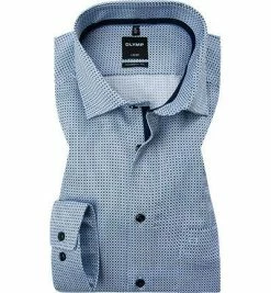 Billig 🛒 OLYMP Luxor Modern Fit 69EL 1381/79/11 Hemd, Baumwolle, Extra langer Arm, Blau gemustert, Bleu 💯