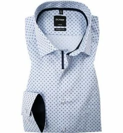 Bestpreis 🎉 OLYMP Luxor Modern Fit 1241/64/11 Hemd, Baumwolle, Bleu gemustert, Bleu 🎁