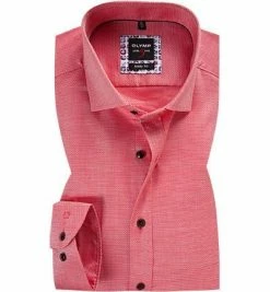 Budget 🌟 OLYMP Level Five Body Fit 69EL 2074/79/35 Hemd, Baumwolle, Extra langer Arm, Rot meliert, Rot 🧨