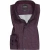 Blitzangebot 🧨 OLYMP Level Five Body Fit 69EL 2104/79/35 Hemd, Baumwolle, Extra langer Arm, Navy-rot gemustert, Rot 👍