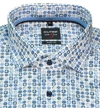 Großhandel 😍 OLYMP Level Five Body Fit 69EL 2100/79/11 Hemd, Baumwolle, Extra langer Arm, Bleu-weiß gemustert, Bleu ❤️ 3 Großhandel 😍 OLYMP Level Five Body Fit 69EL 2100/79/11 Hemd, Baumwolle, Extra langer Arm, Bleu-weiß gemustert, Bleu ❤️ – Bild 3