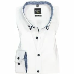 Blitzangebot 🌟 OLYMP No. Six Super Slim 2590/74/00 Hemd, Super Slim Fit, Baumwoll-Stretch, Weiß 🤩