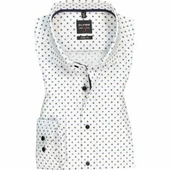 Rabatt 🔔 OLYMP Level Five Body Fit 69EL 2166/79/28 Hemd, Baumwoll-Stretch, Extra langer Arm, Weiß-braun gemustert, Braun 💯