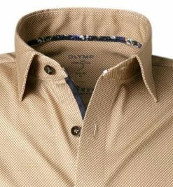 Bestpreis 👍 OLYMP Level Five Body Fit 2014/74/28 Hemd, Jersey geruchshemmend, Braun meliert, Braun 🤩 -Hemden Verkaufsgeschäft 359815 norm2