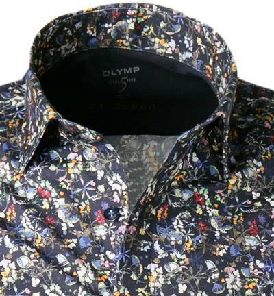 Billig 🎁 OLYMP Level Five Body Fit 2010/74/18 Hemd, Jersey geruchshemmend, Marine gemustert, Marine 🎉 3 Billig 🎁 OLYMP Level Five Body Fit 2010/74/18 Hemd, Jersey geruchshemmend, Marine gemustert, Marine 🎉 – Bild 3