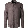 Bestes Angebot ⭐ Stenströms Hemd 675221/7970/280 Fitted Body, Reines Leinen, Braun meliert, Braun ✔️