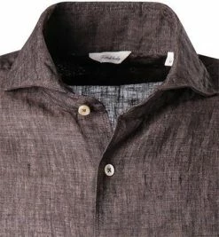 Bestes Angebot ⭐ Stenströms Hemd 675221/7970/280 Fitted Body, Reines Leinen, Braun meliert, Braun ✔️ -Hemden Verkaufsgeschäft 359898 norm2