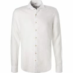 Am billigsten 👏 Stenströms Hemd 775221/7970/000 Slimline, Reines Leinen, Weiß 👏