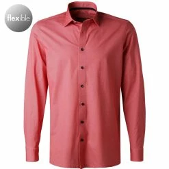 Besorgen 🔥 OLYMP Luxor Modern Fit 1252/74/35 Hemd, Jersey geruchshemmend, Rot gemustert, Rot 🔥
